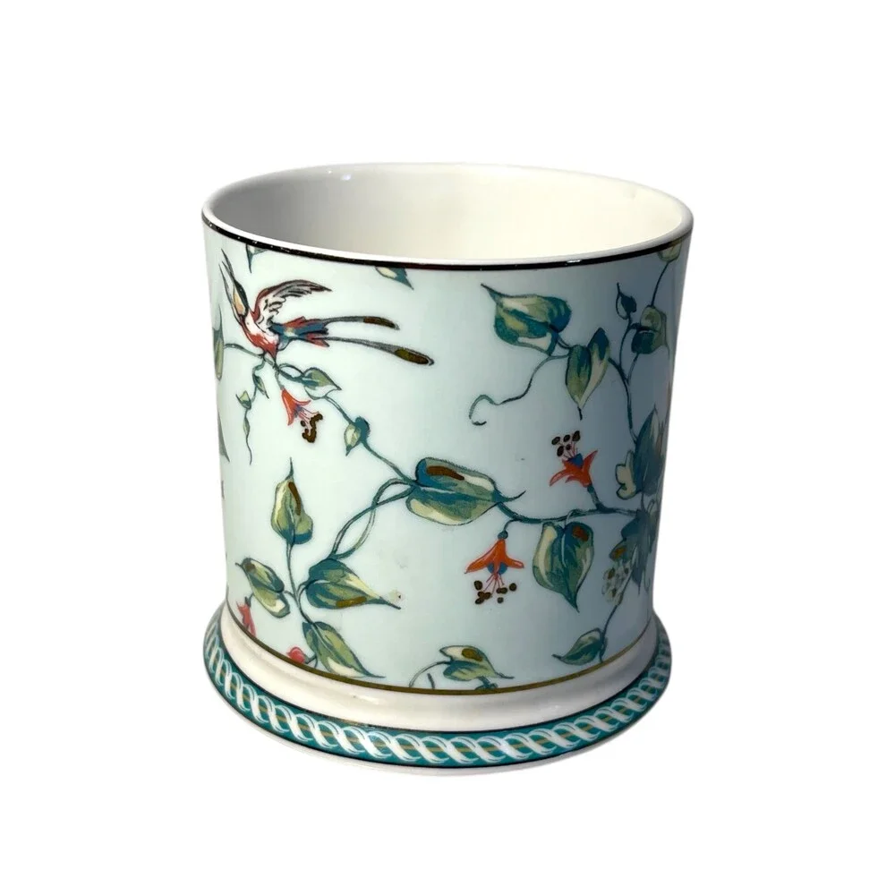 Queens Fine Bone China Floral Vines Teacup Bird Porcelain Tea Cup Grandmillenial